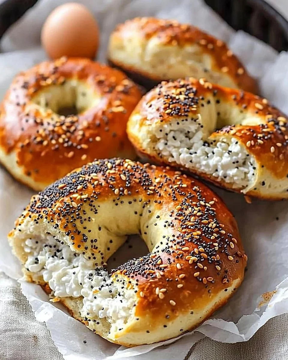 Air Fryer Protein Bagels