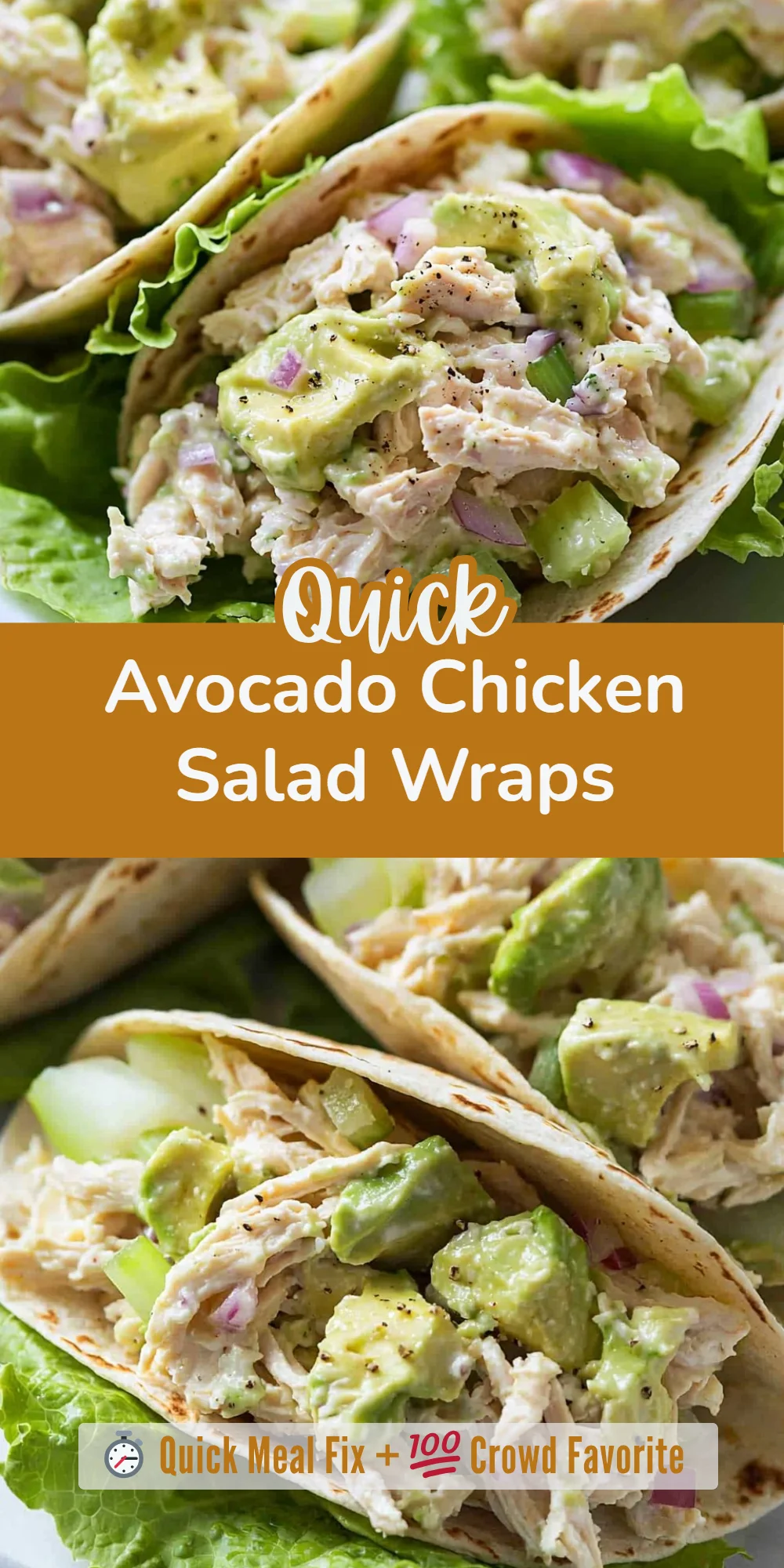 Avocado Chicken Salad Wraps