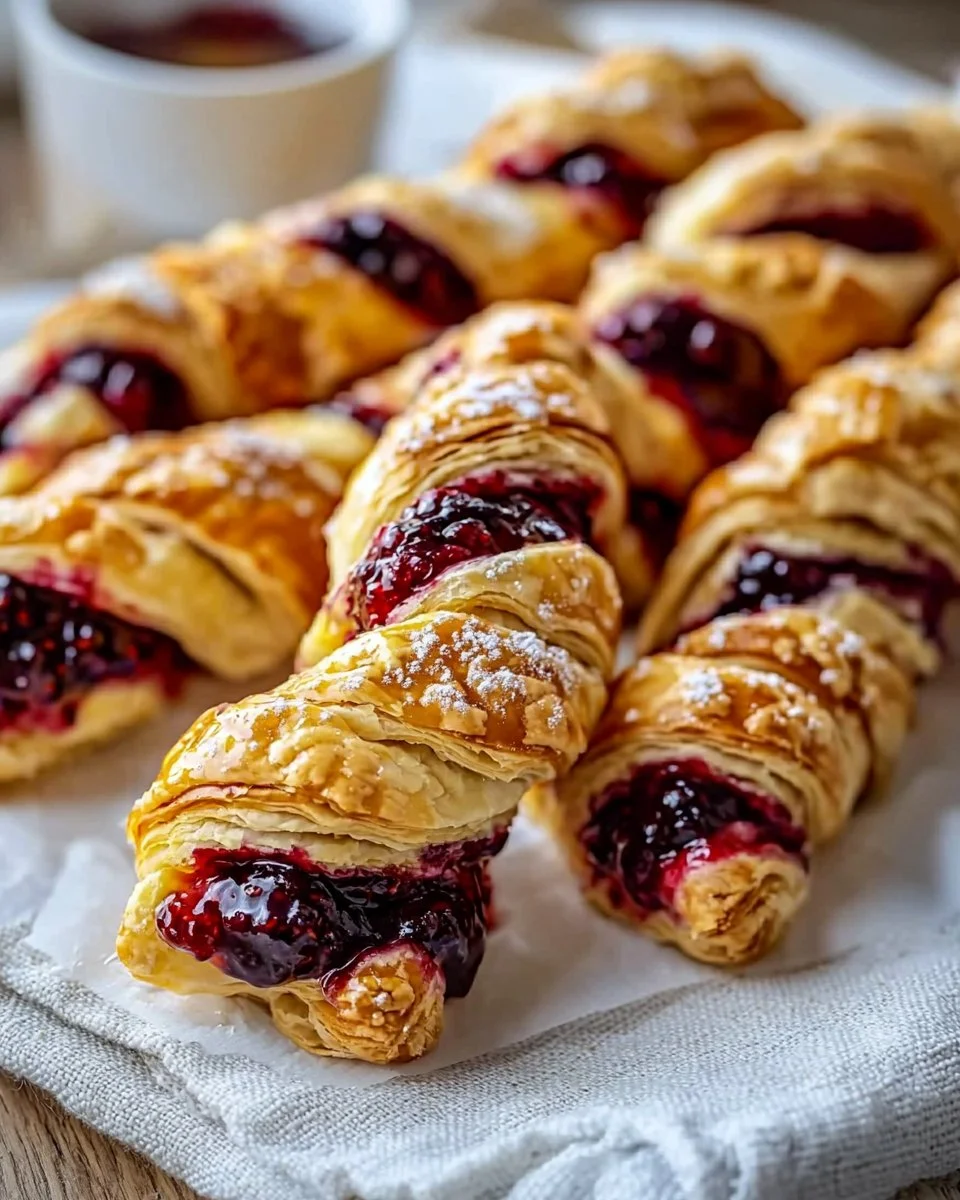 Berry Puff Twists - flaky pastries filled with fresh berry flavors