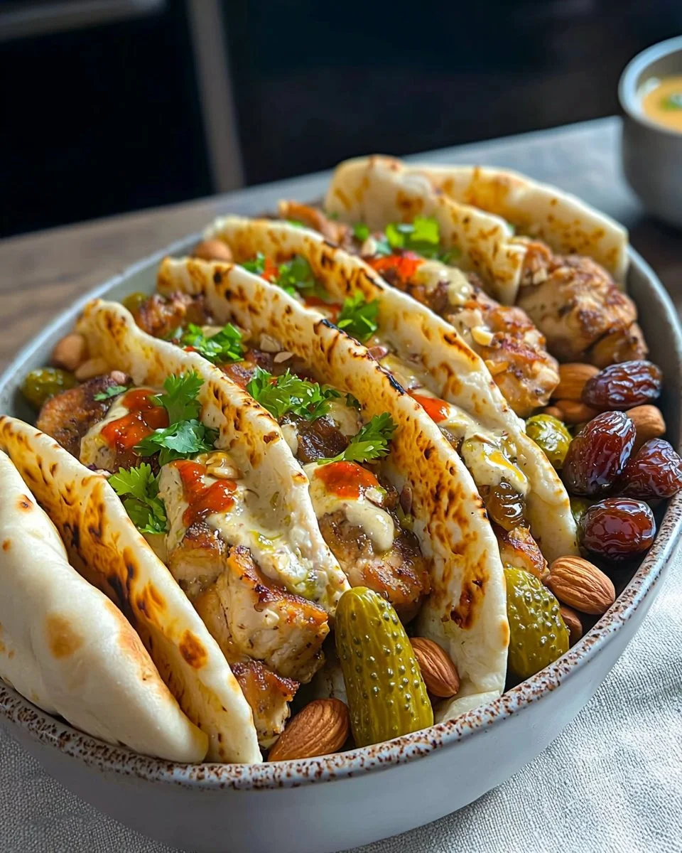 Colorful plates of delicious Ramadan recipes for iftar and suhoor