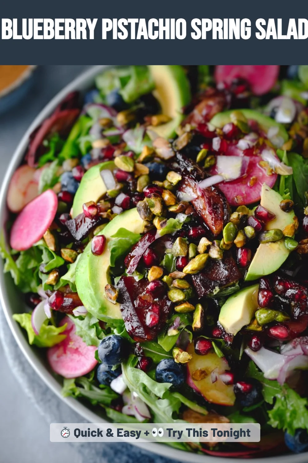 Blueberry Pistachio Spring Salad