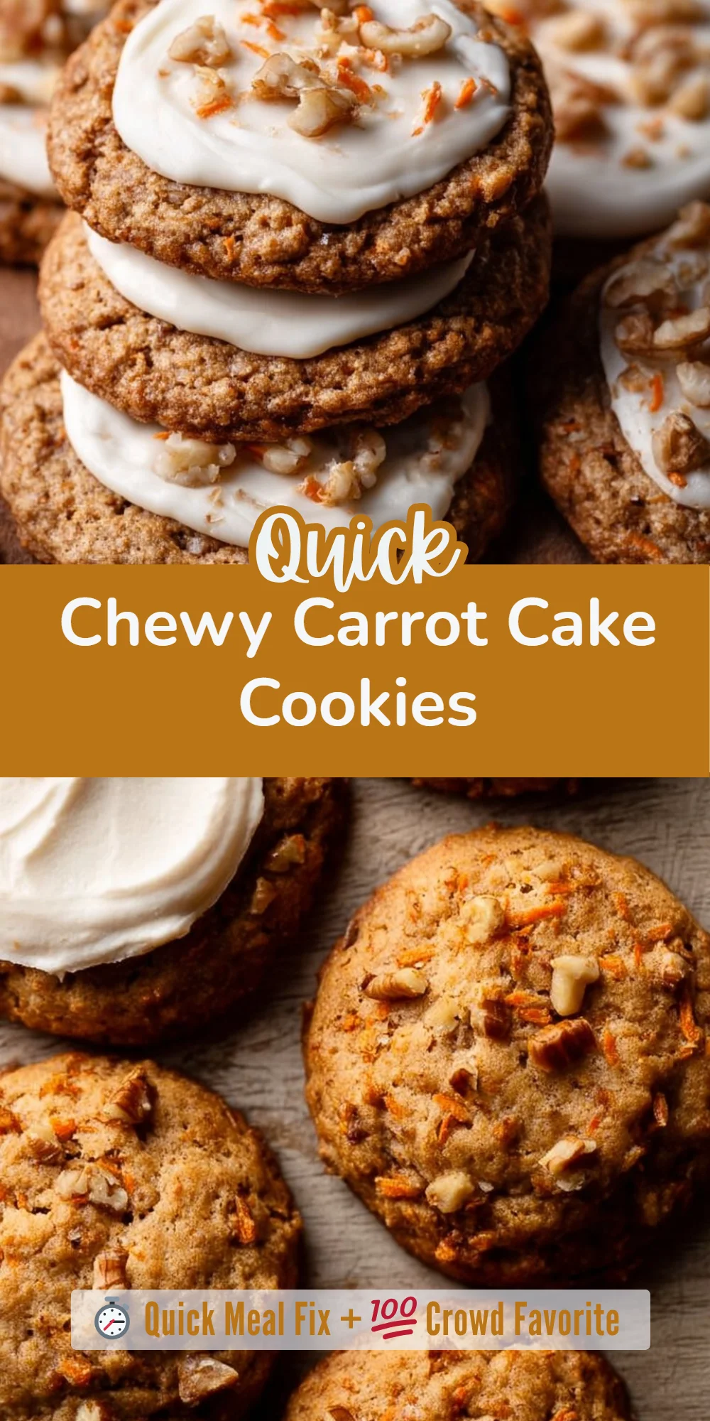 Chewy Carrot Cake Cookies