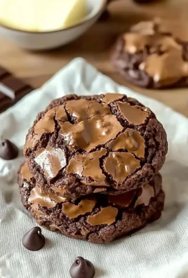 Delicious chocolate brownie cookies stacked on a plate