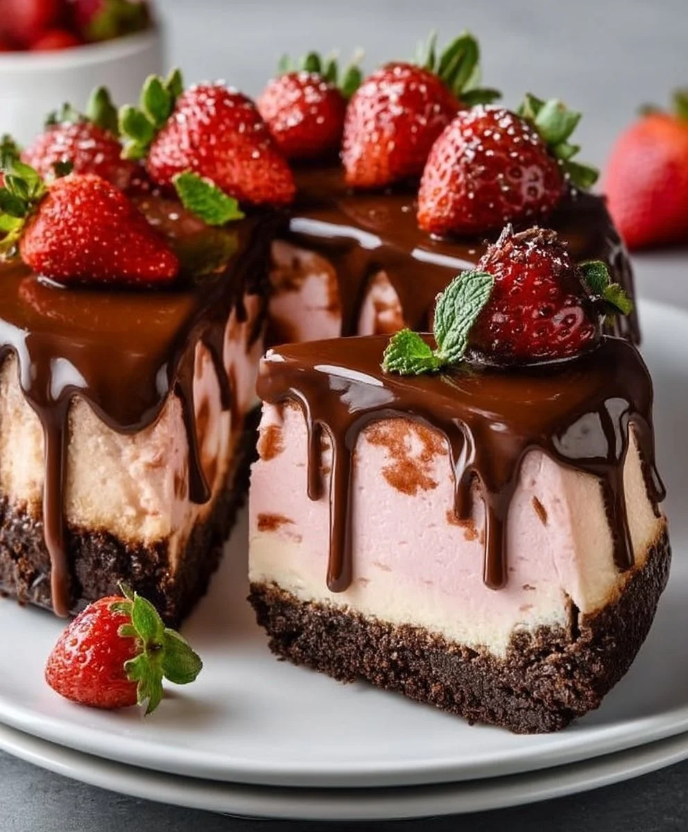 Chocolate Covered Strawberry Cheesecake Recipe