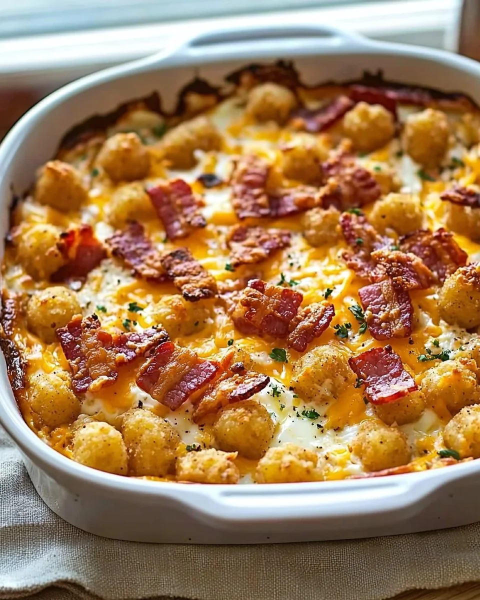 Cracked Out Tater Tot Breakfast Casserole