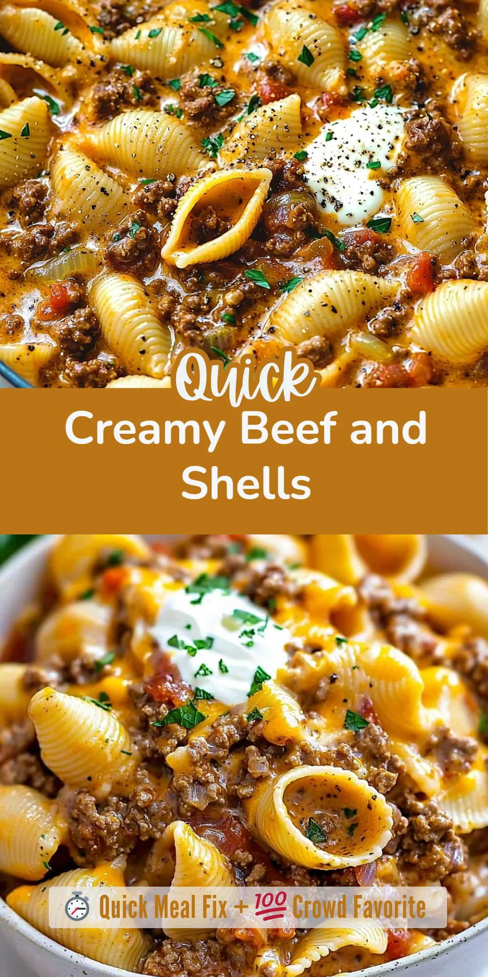 Creamy Beef and Shells