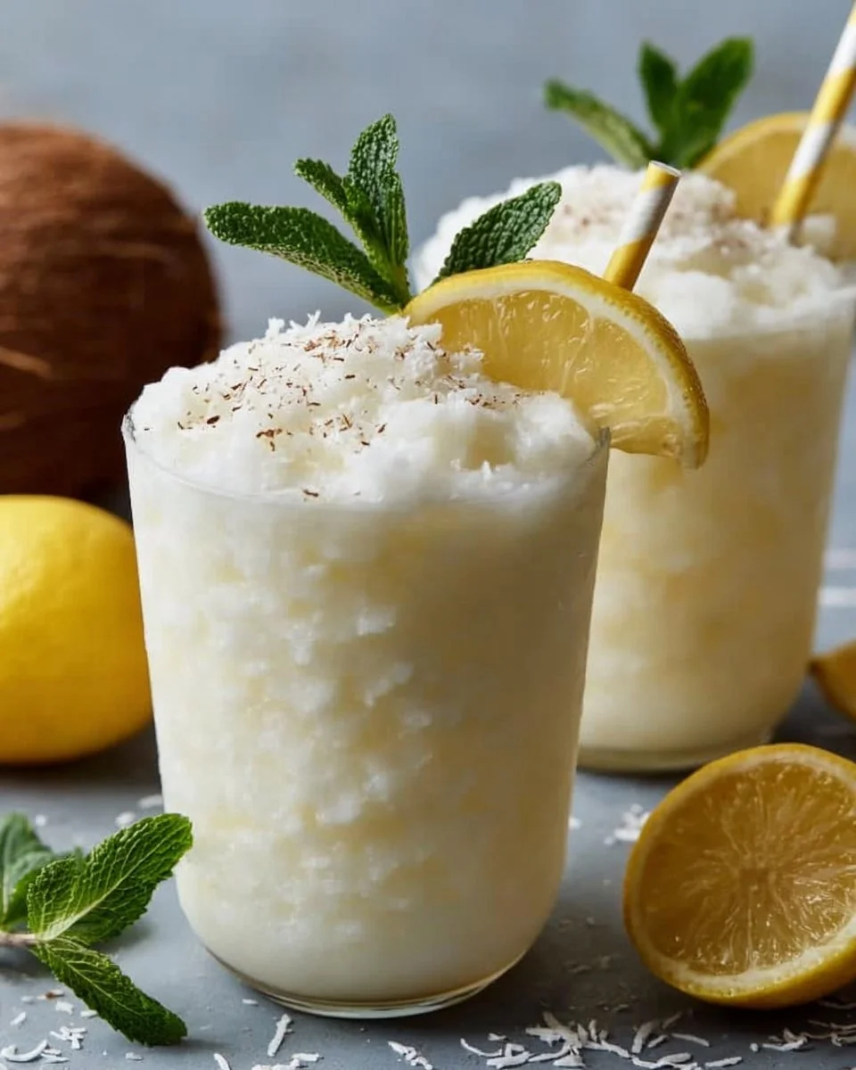 Creamy Frozen Coconut Lemonade