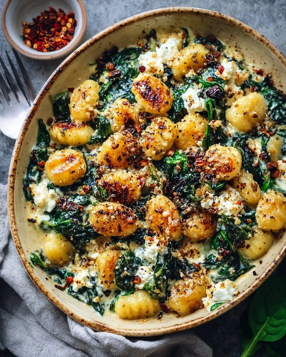 Creamy Gnocchi with Spinach and Feta