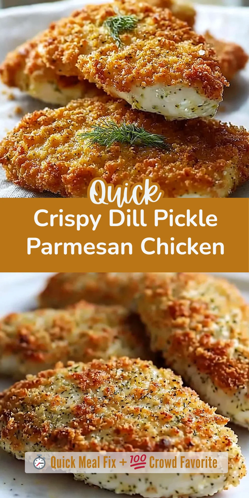 Crispy Dill Pickle Parmesan Chicken