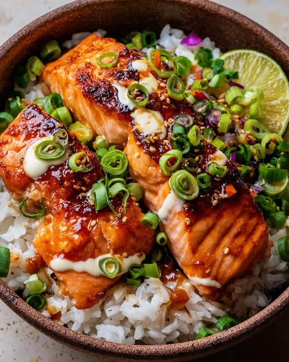 Crispy Salmon and Rice Bowl