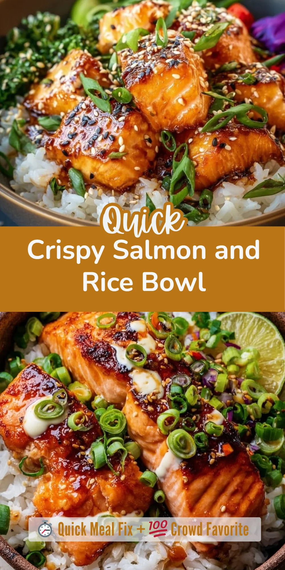 Crispy Salmon and Rice Bowl