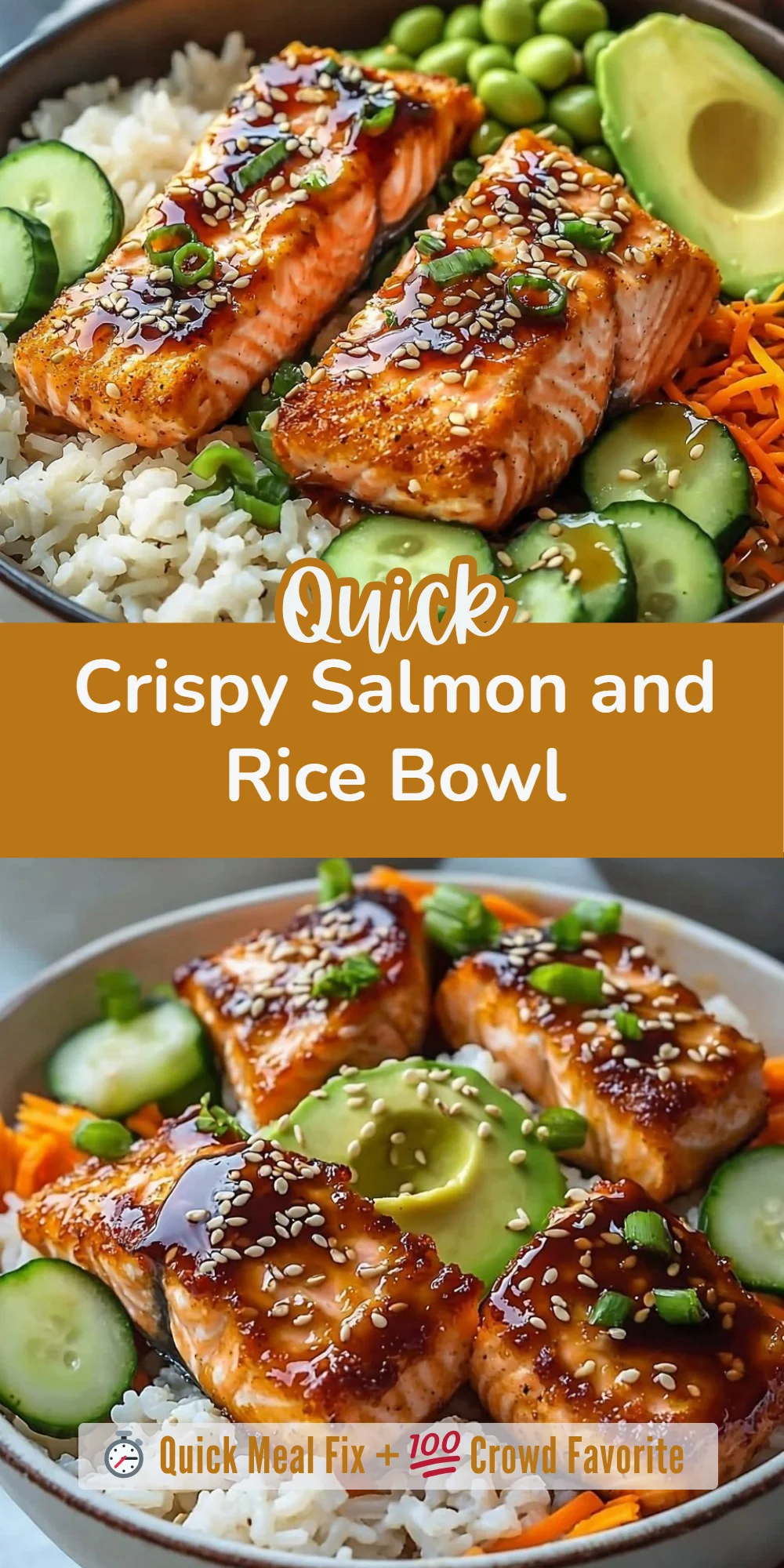 Crispy Salmon and Rice Bowl