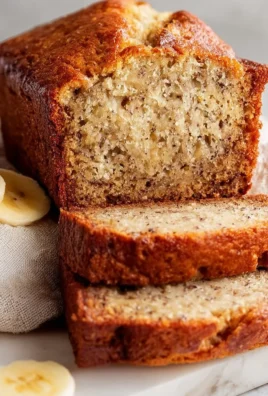 Deliciously baked easy banana bread with a golden crust