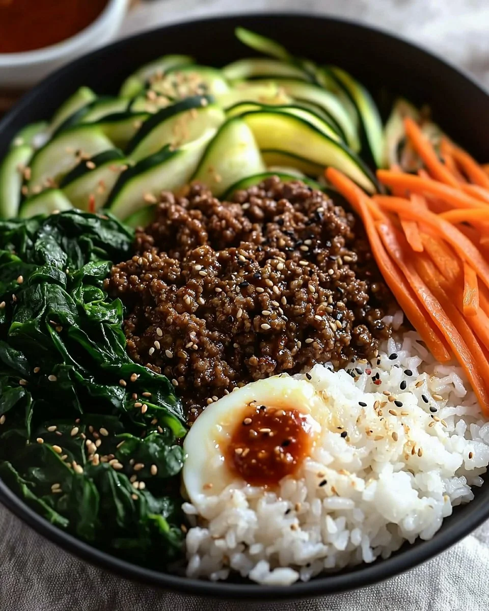 Easy Bibimbap with Ground Beef