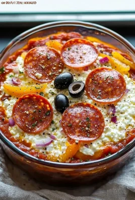 High protein cottage cheese pizza bowl topped with fresh ingredients
