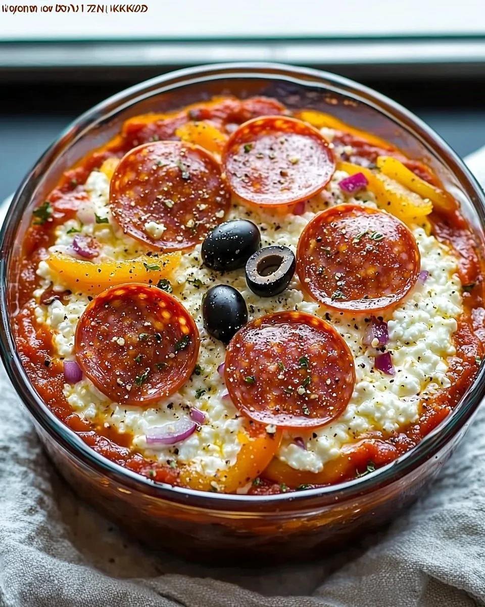 Easy High Protein Cottage Cheese Pizza Bowl Recipe