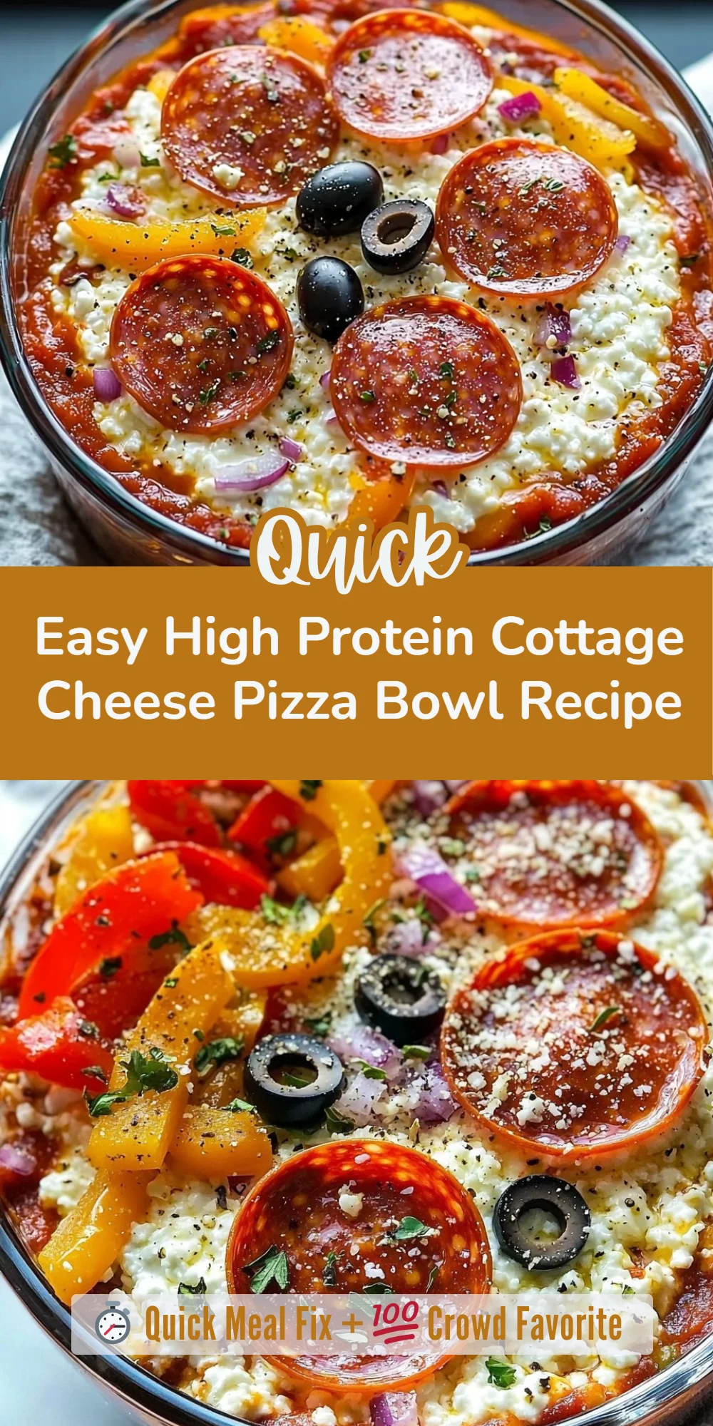 Easy High Protein Cottage Cheese Pizza Bowl Recipe