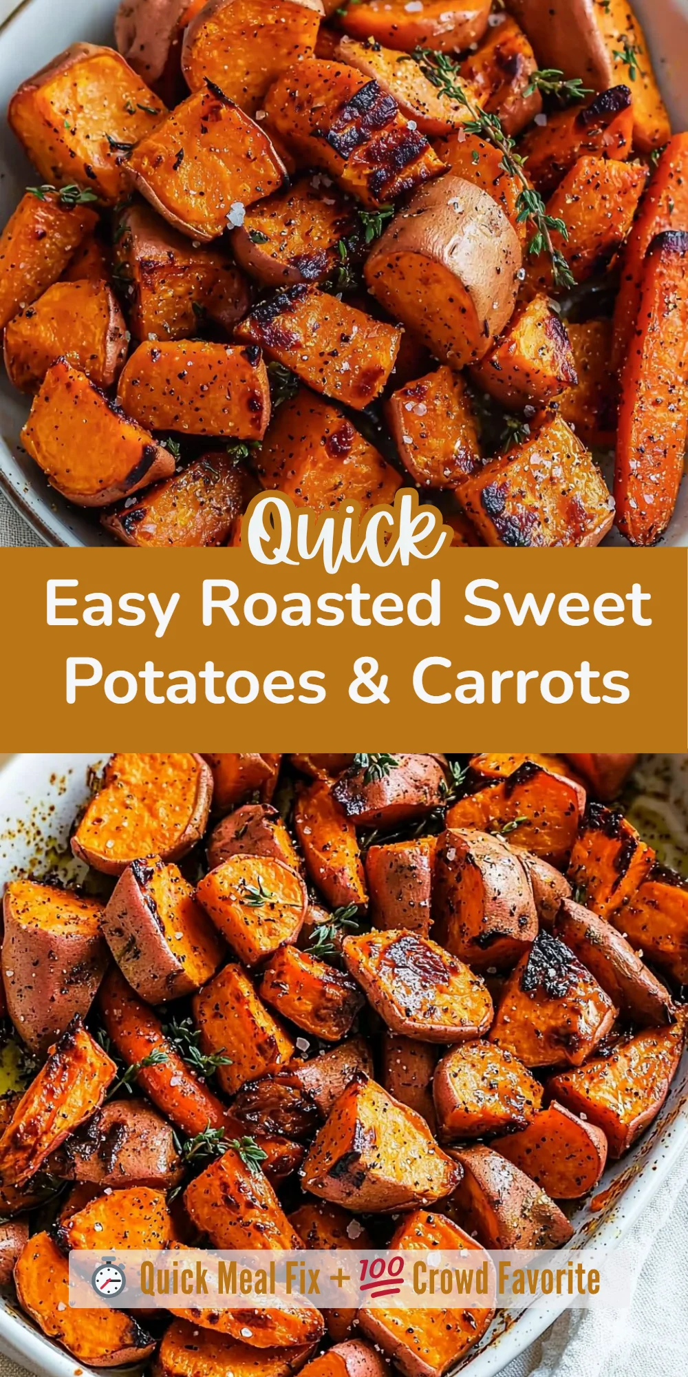 Easy Roasted Sweet Potatoes & Carrots