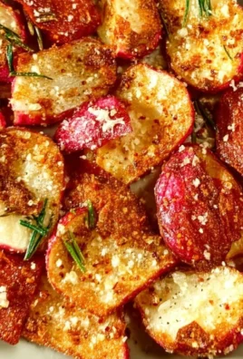 Roasted Garlic Parmesan Radishes in an air fryer, a delicious side dish.
