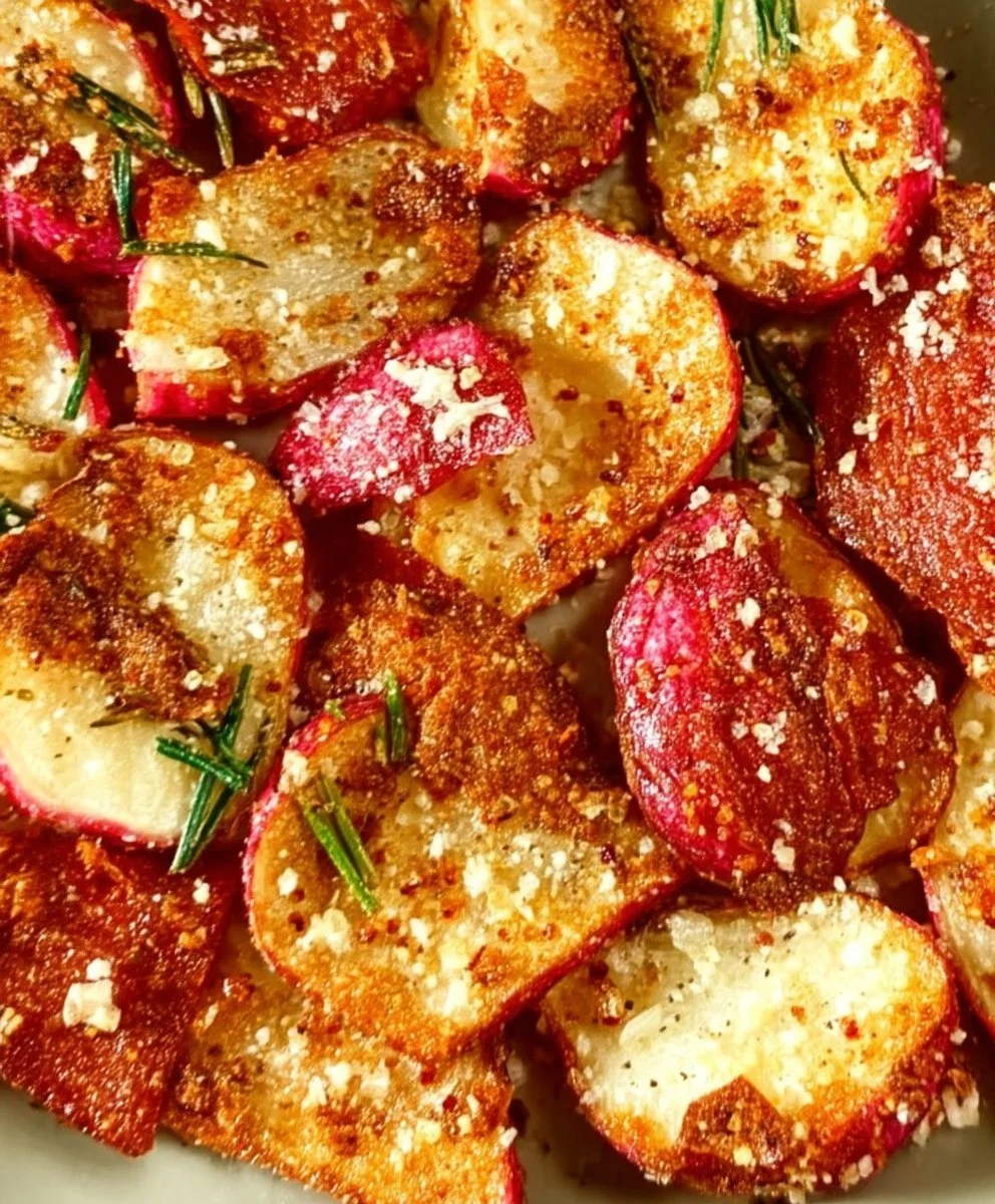 Garlic Parmesan Air Fryer Roasted Radishes