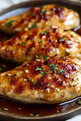 Delicious Honey Garlic Chicken Breast served with vegetables on a plate.