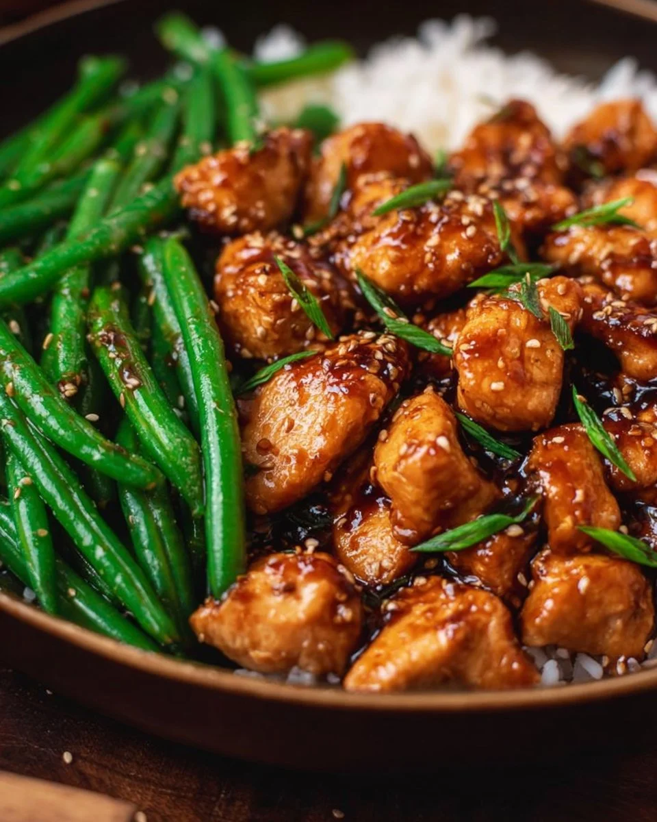 Honey Garlic Chicken with Green Beans