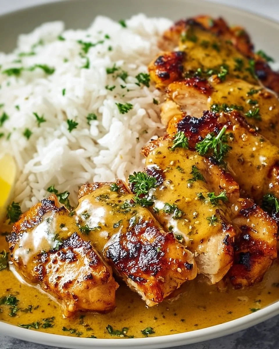 Honey Mustard Chicken with Rice