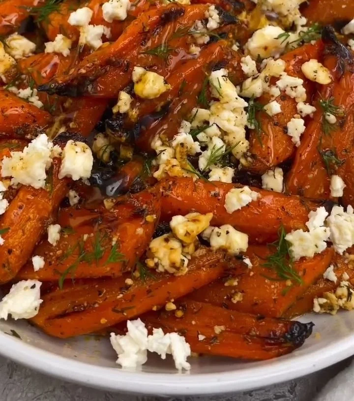 Honey Roasted Carrots with Feta