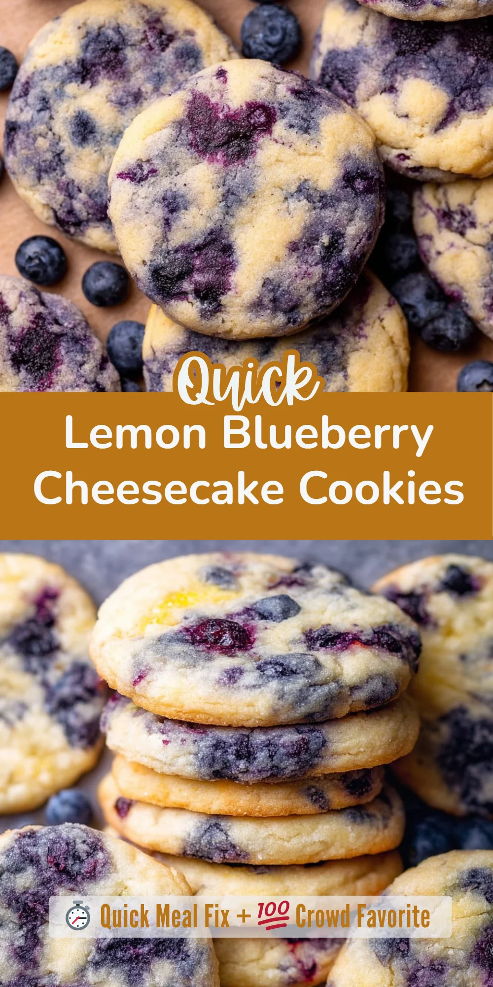 Lemon Blueberry Cheesecake Cookies
