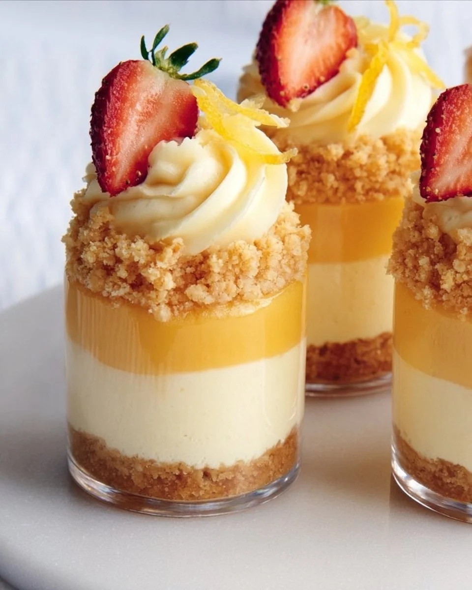 Lemon Curd Cheesecake Dessert Cups