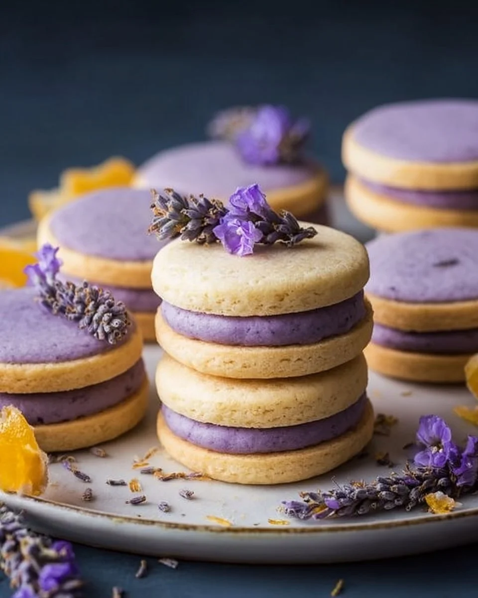 Lemon Lavender Sandwich Cookies