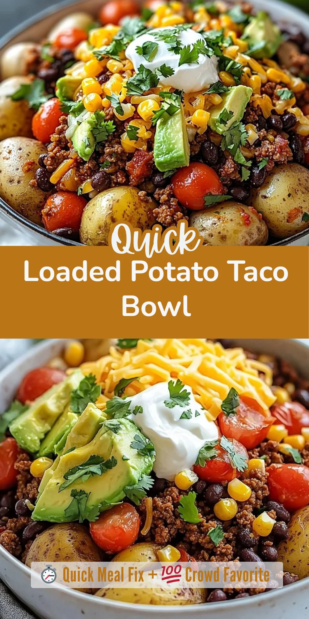Loaded Potato Taco Bowl