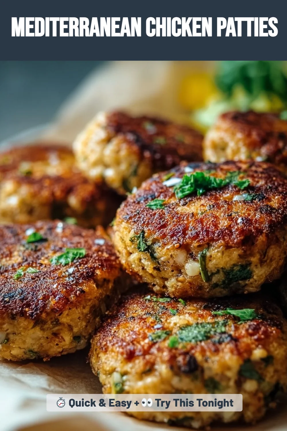 Mediterranean Chicken Patties