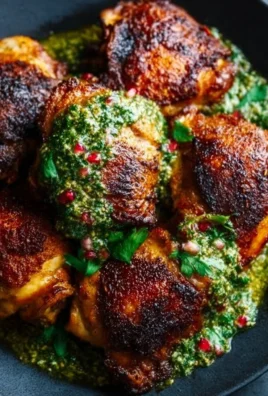 Moroccan-Spiced Chicken Thighs recipe with spices and herbs on a plate