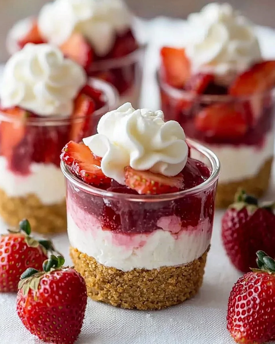 No-Bake Strawberry Cheesecake Cups