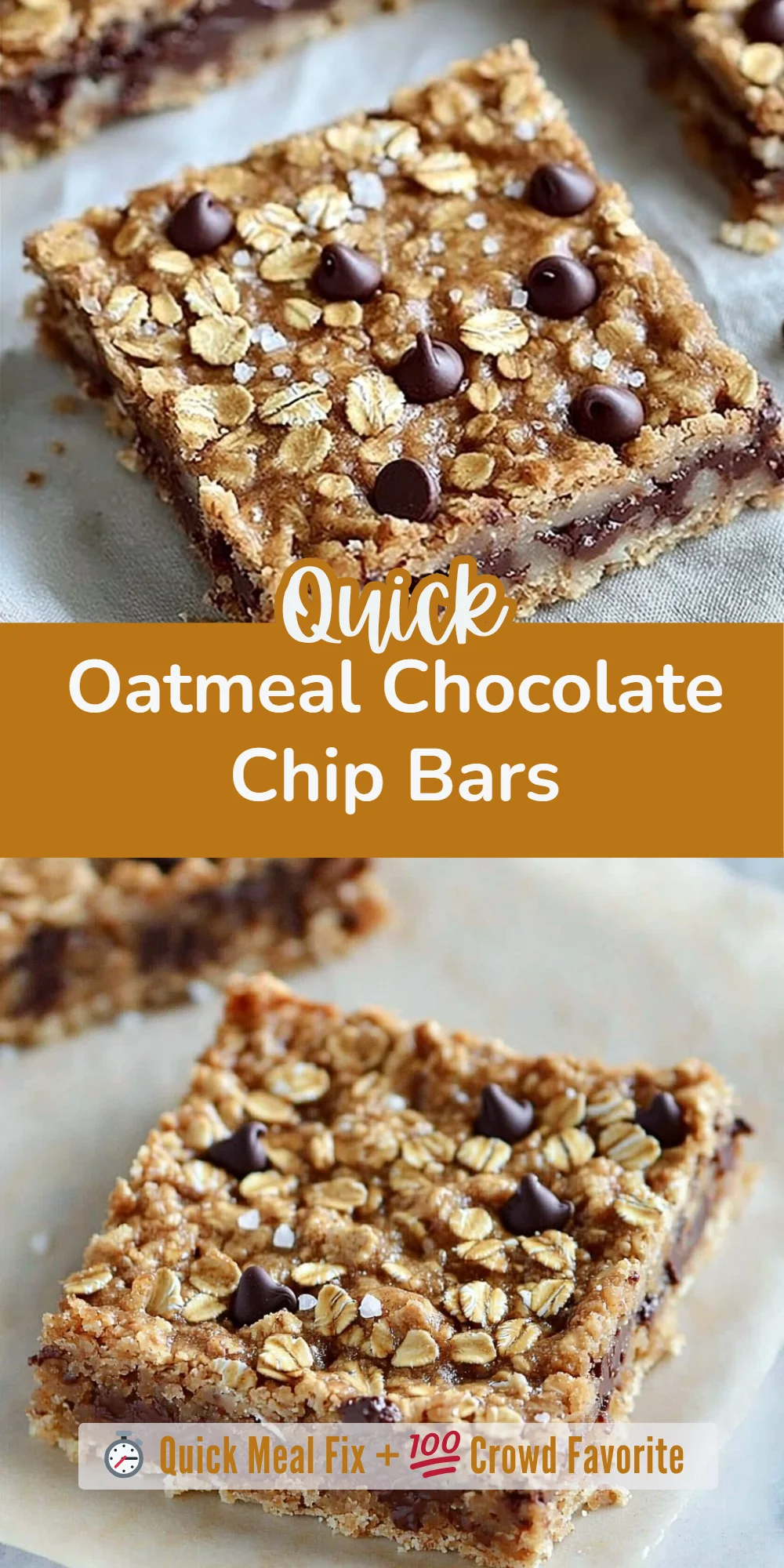 Oatmeal Chocolate Chip Bars