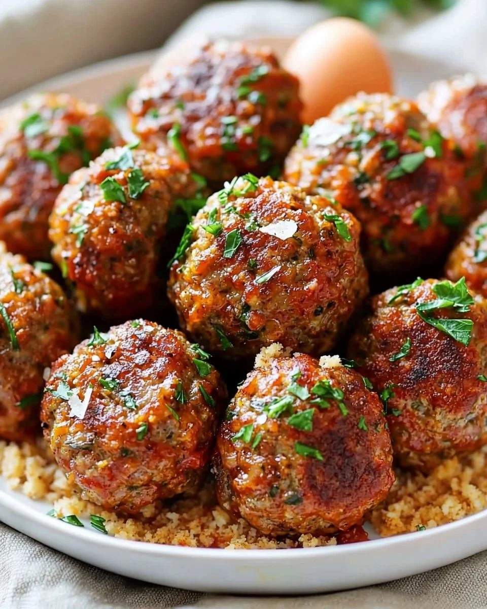 Oven-Baked Italian Meatballs