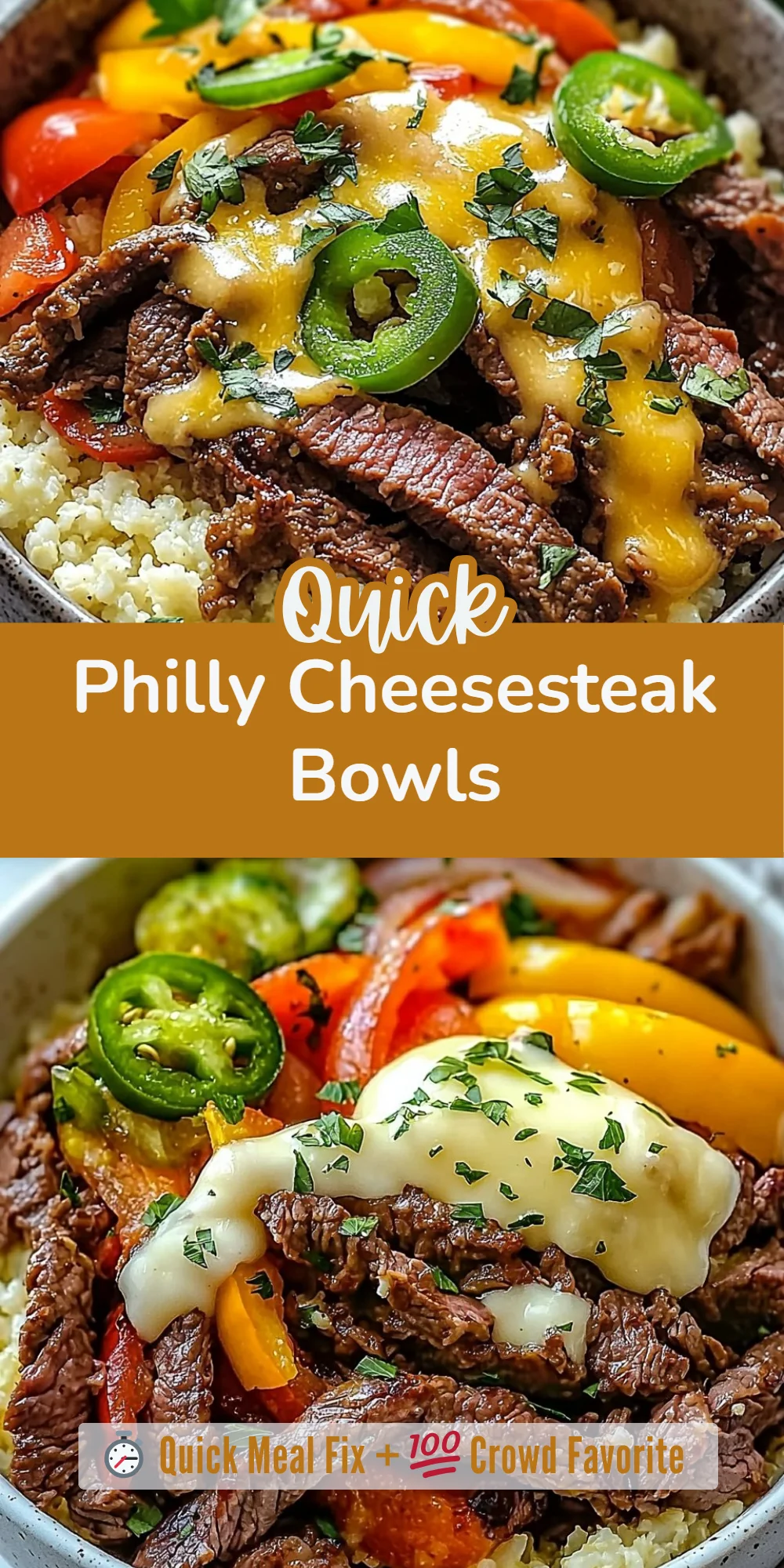 Philly Cheesesteak Bowls