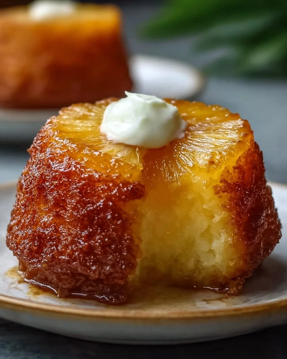 Pineapple Mascarpone Upside-Down Mini Cakes