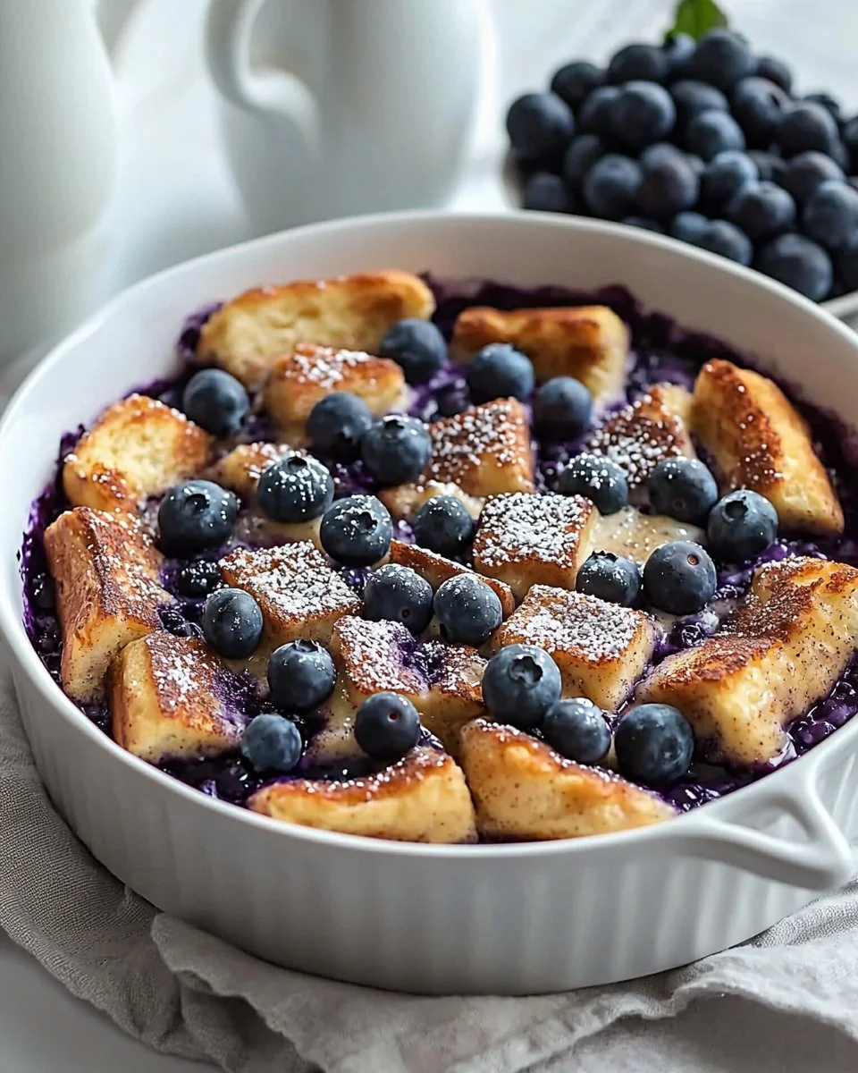 Quick Blueberry French Toast Casserole