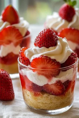 Delicious quick strawberry shortcake cups topped with fresh strawberries and whipped cream.