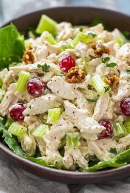 Freshly prepared simple chicken salad in a bowl