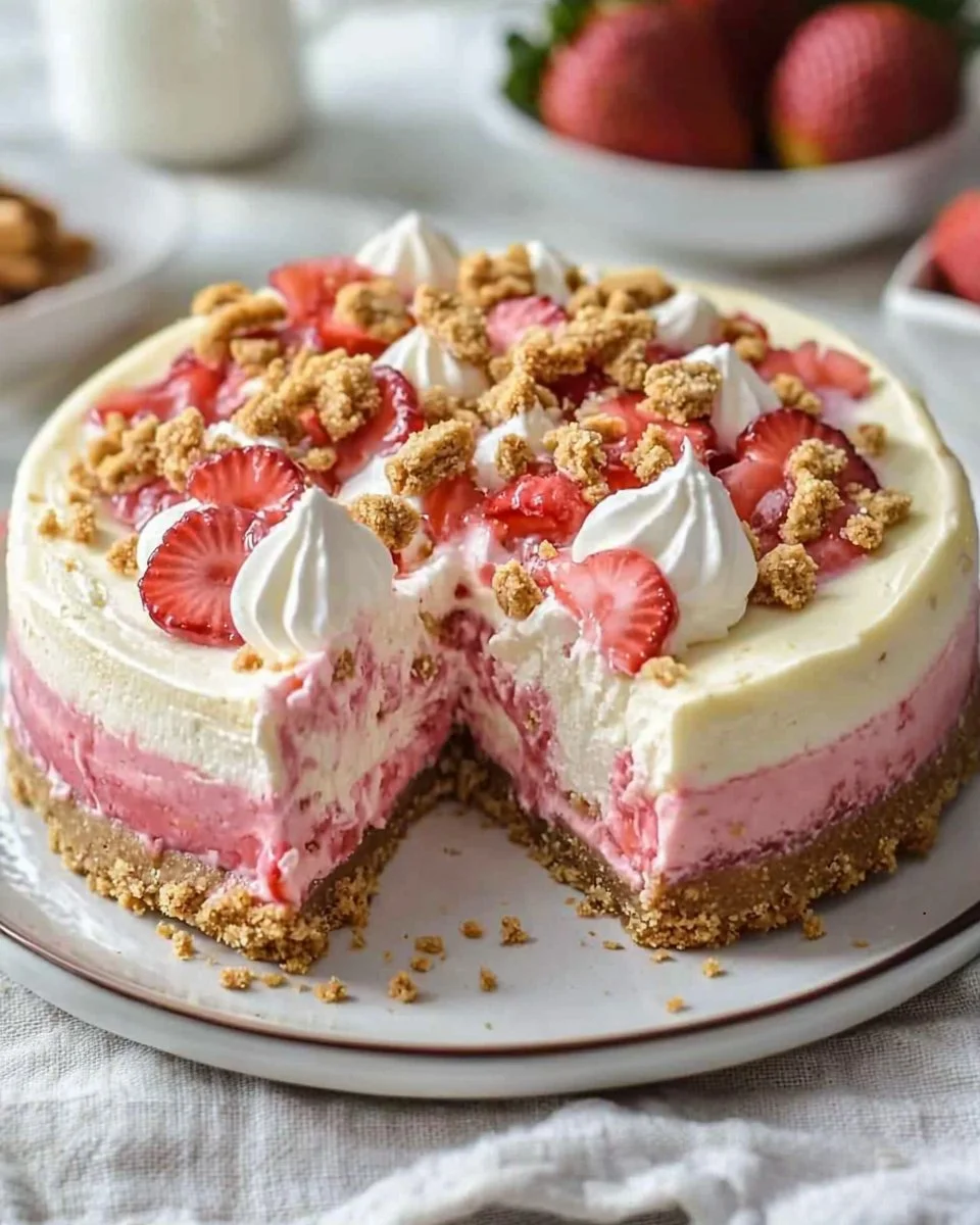 Strawberry Crunch Cheesecake
