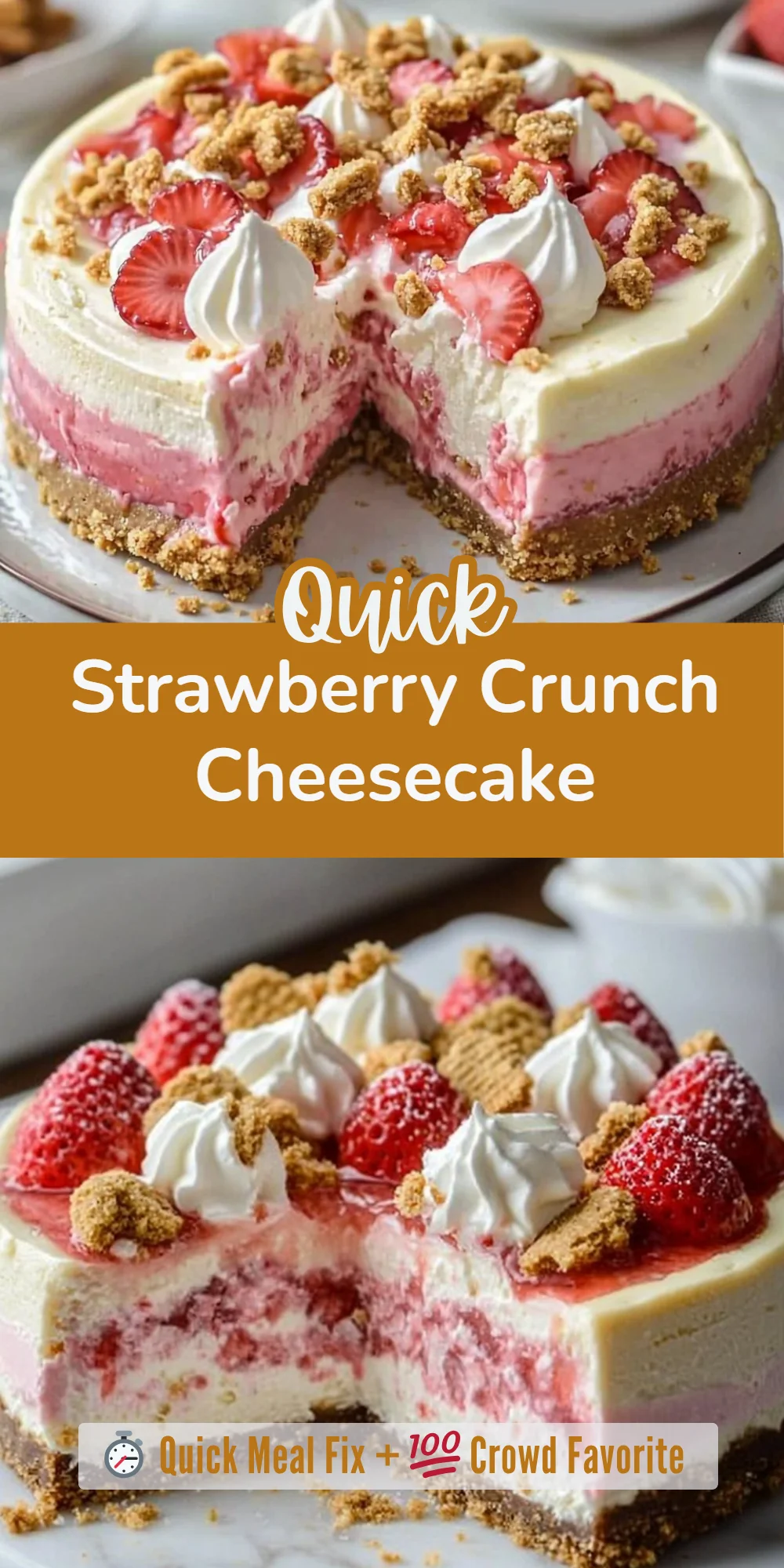 Strawberry Crunch Cheesecake
