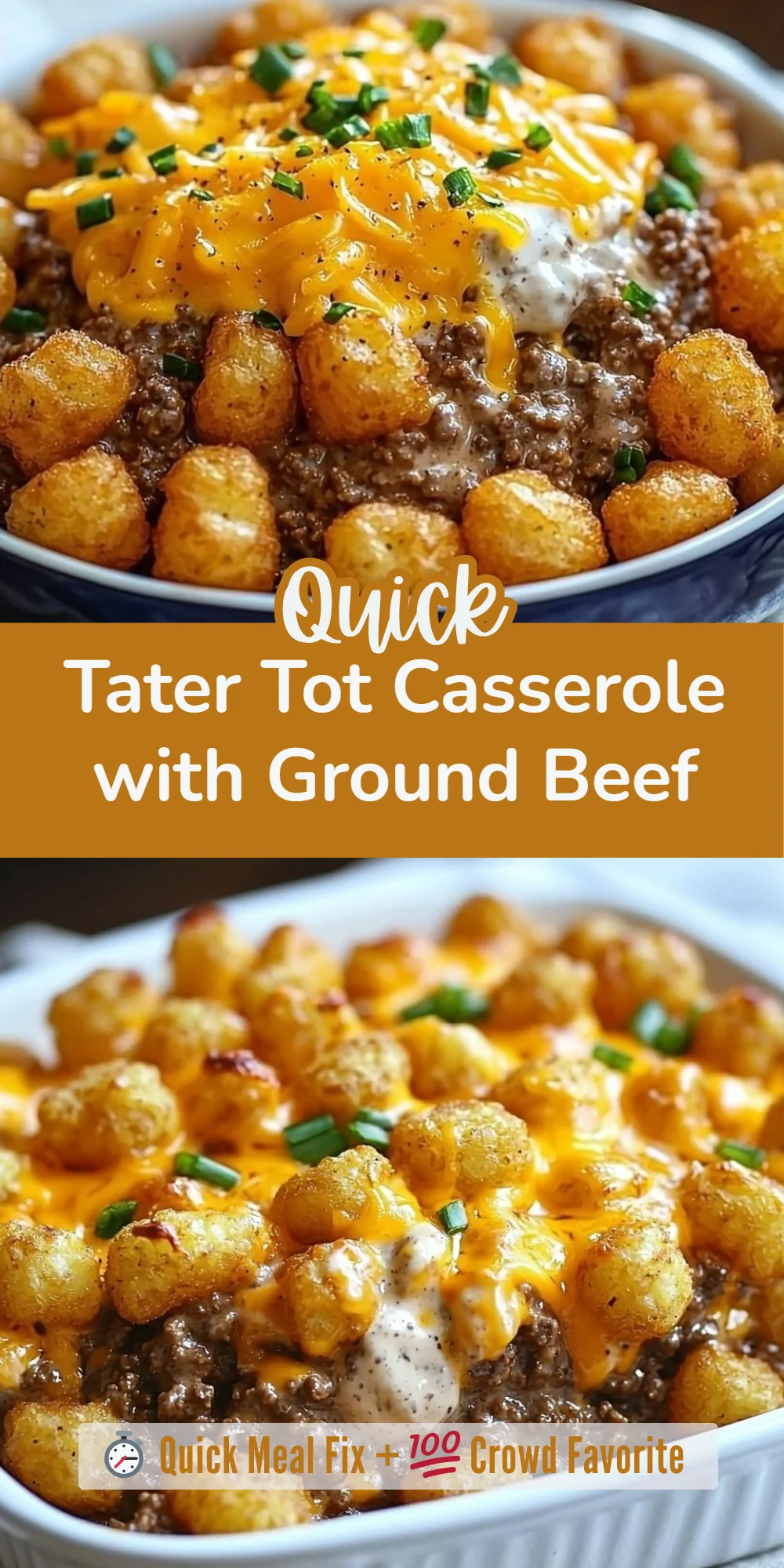 Tater Tot Casserole with Ground Beef
