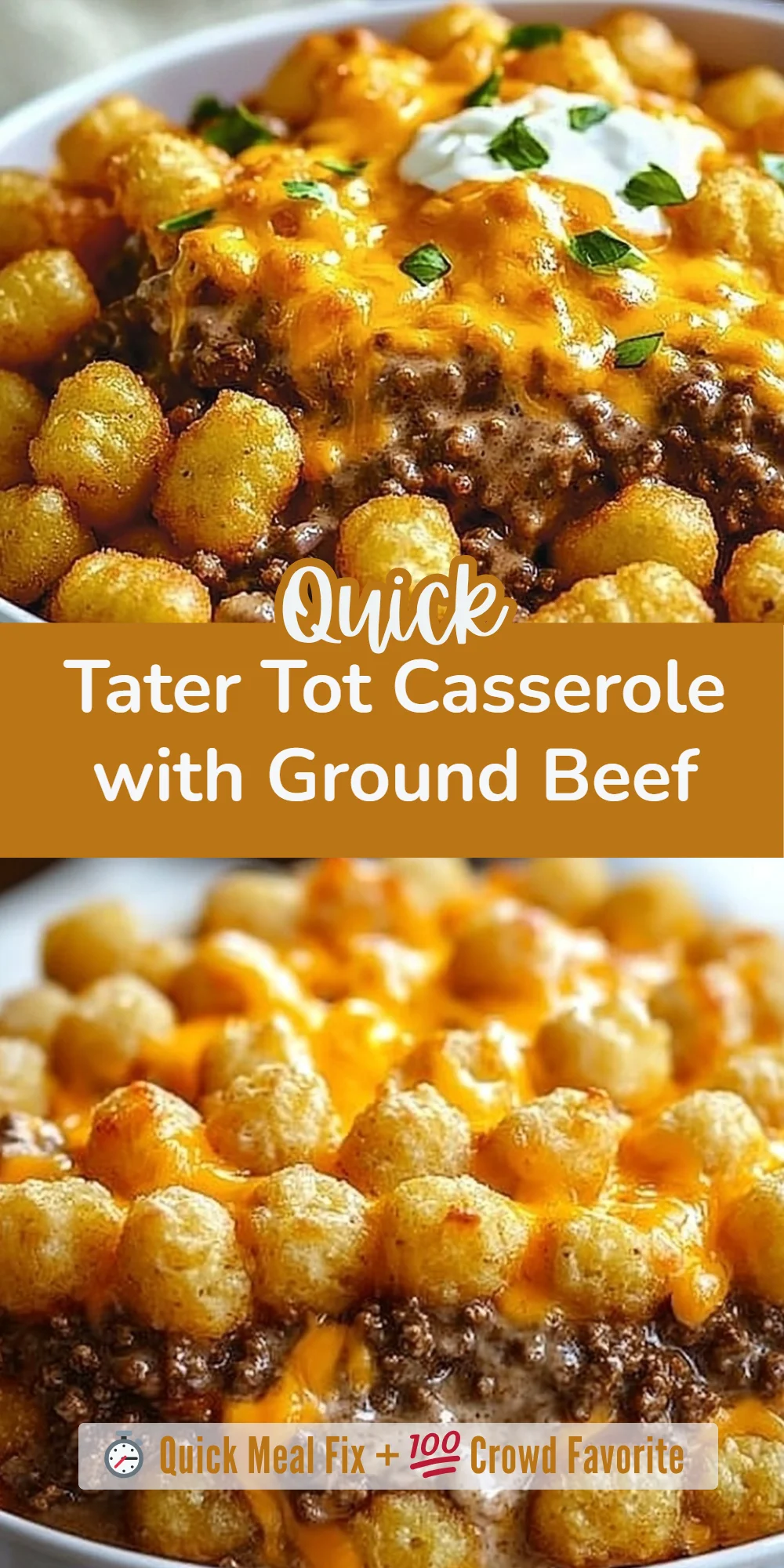Tater Tot Casserole with Ground Beef