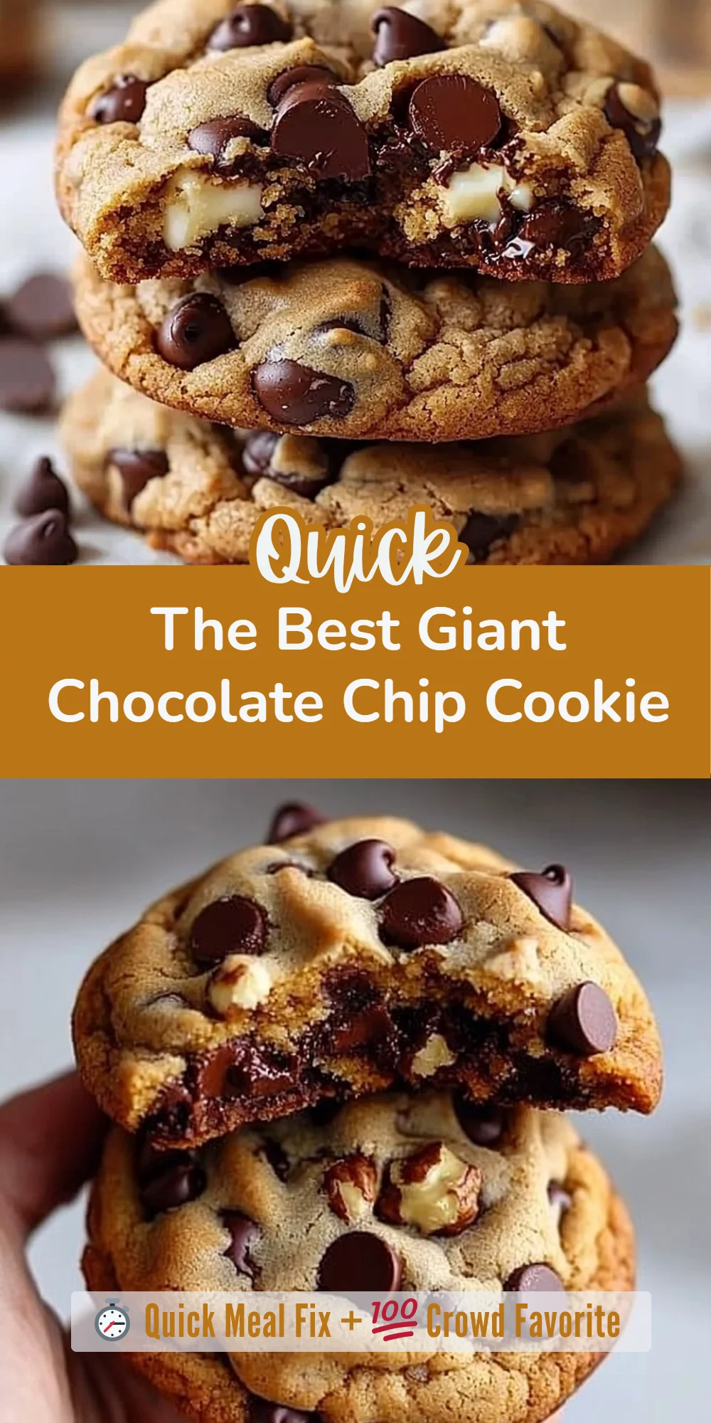 The Best Giant Chocolate Chip Cookie