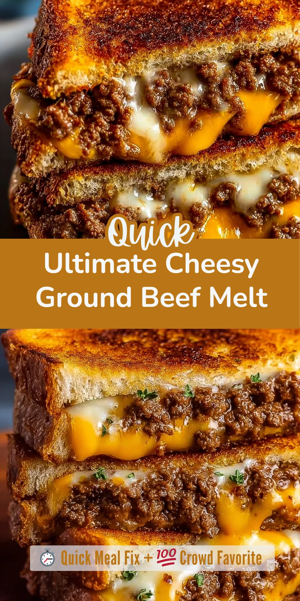 Ultimate Cheesy Ground Beef Melt