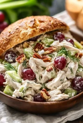 Delicious ultimate chicken salad served in a bowl with fresh ingredients.