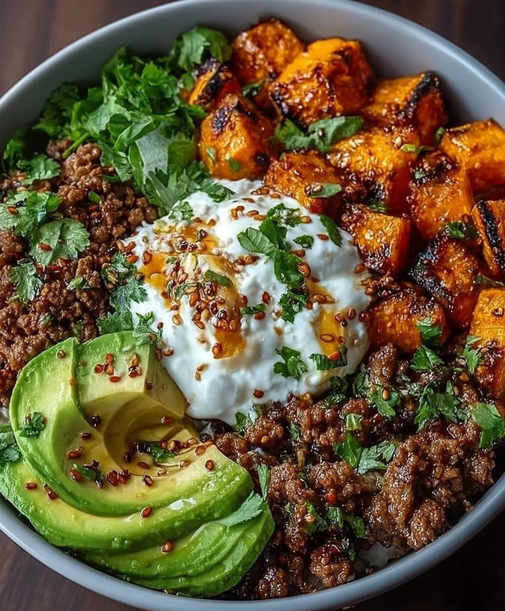Viral Ground Beef Hot Honey Bowl